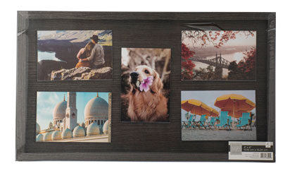 MDF & ACRYLIC MULTI-FRAME 5PICS-BLACK