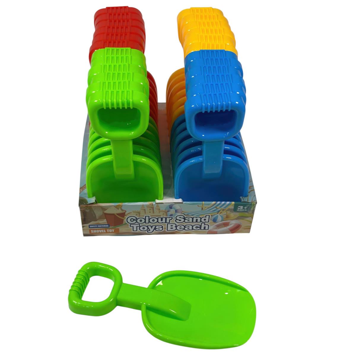 Sunny Dayz Beach Shovel 4 Asst. 24/PDQ 10.2"x4.5", CHT