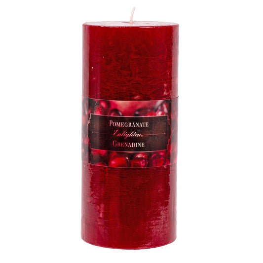 KG Enlighten 6" Scented Pillar Pomegranate, 72Hrs (Az)