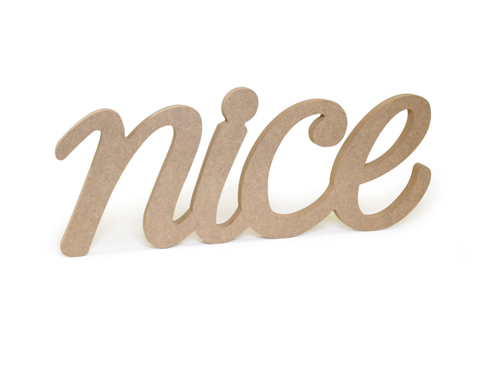 Wood Craft: 12" DIY Word Decor- MDF Standing M) Nice