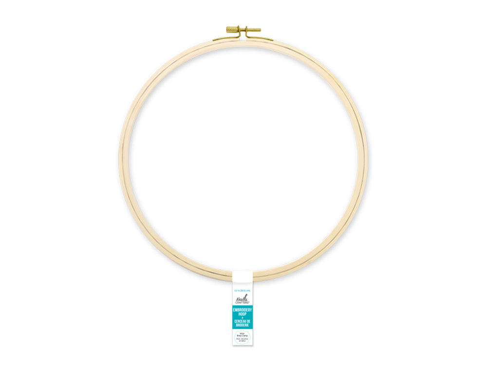 Needlecrafters: 12" Embroidery Hoop w/Brass Clamp