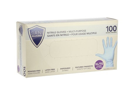 SANI-GUARD NITRILE GLOVES X-LARGE 100/BOX