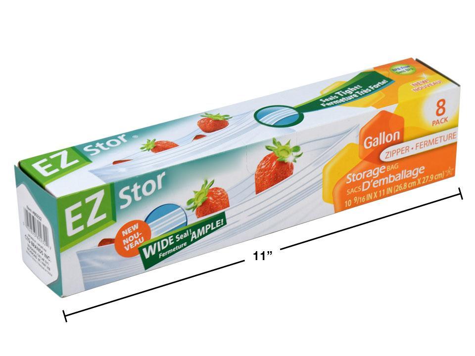 EZ-Stor 8-pc 10.5x11" (1-gal) Zipper Seal Storage Bags (ES80705)
