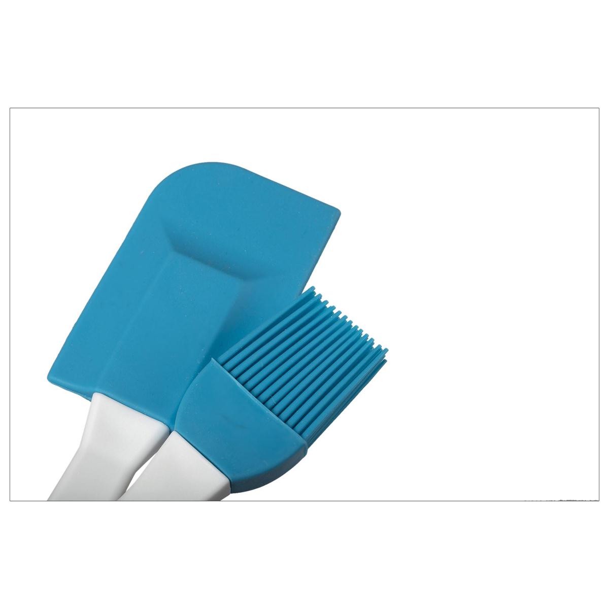 Luciano 2-pc Silicone Spatula/ Pastry Brush,3 cols.,t.o.c.