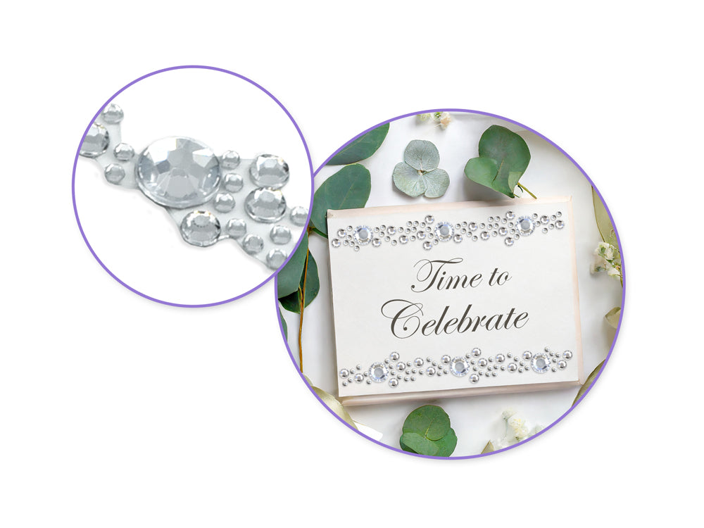 Paper Craft Sticker: 12" Ornate Gem Borders x2 E) Crystal