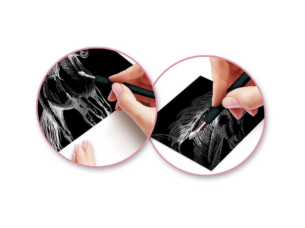 Craft Medley Kit: Deluxe Engraving Art DIY Kit G) Metallic~ Horse