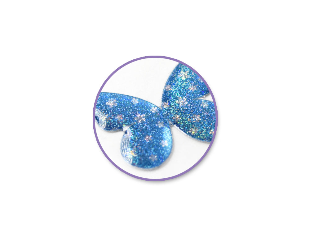 Paper Craft Sticker: 9.7cmx15.7cm Glitter Epoxy A) Butterfly Medley