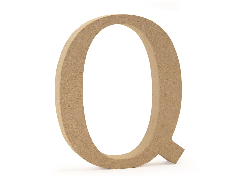 Wood Letters: 5 1/8" MDF Standing Q