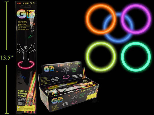 Neon Glo 11" Necklace,5 Color Foil pack