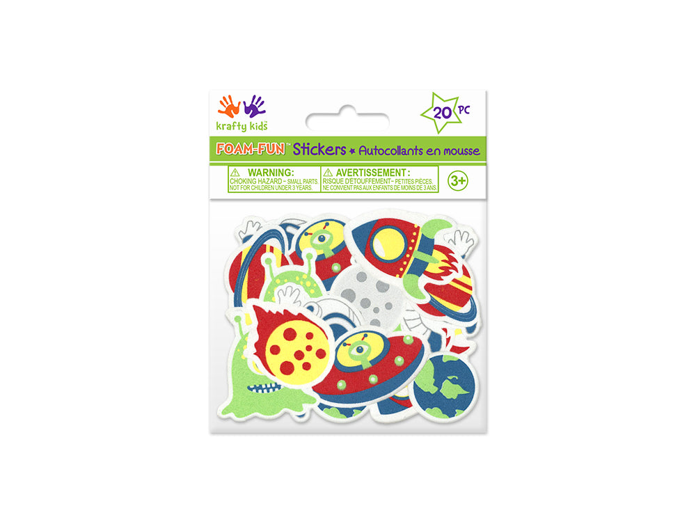 Krafty Kids: Foam-Fun 3D Stickers Themed E) Outer Space
