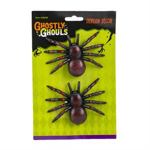 G.Ghouls Hween 2CT 4.1"x2.75" Spider, Dark Red Finish, t.o.c