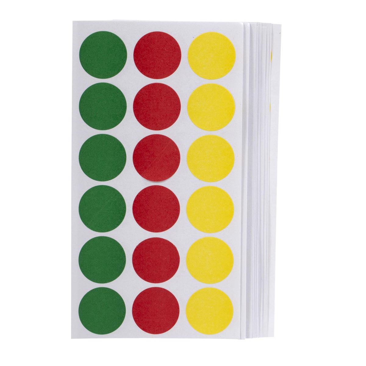 O.WKs. Colour Coding Label, 288-pc., 3/4" Dia., clam pack