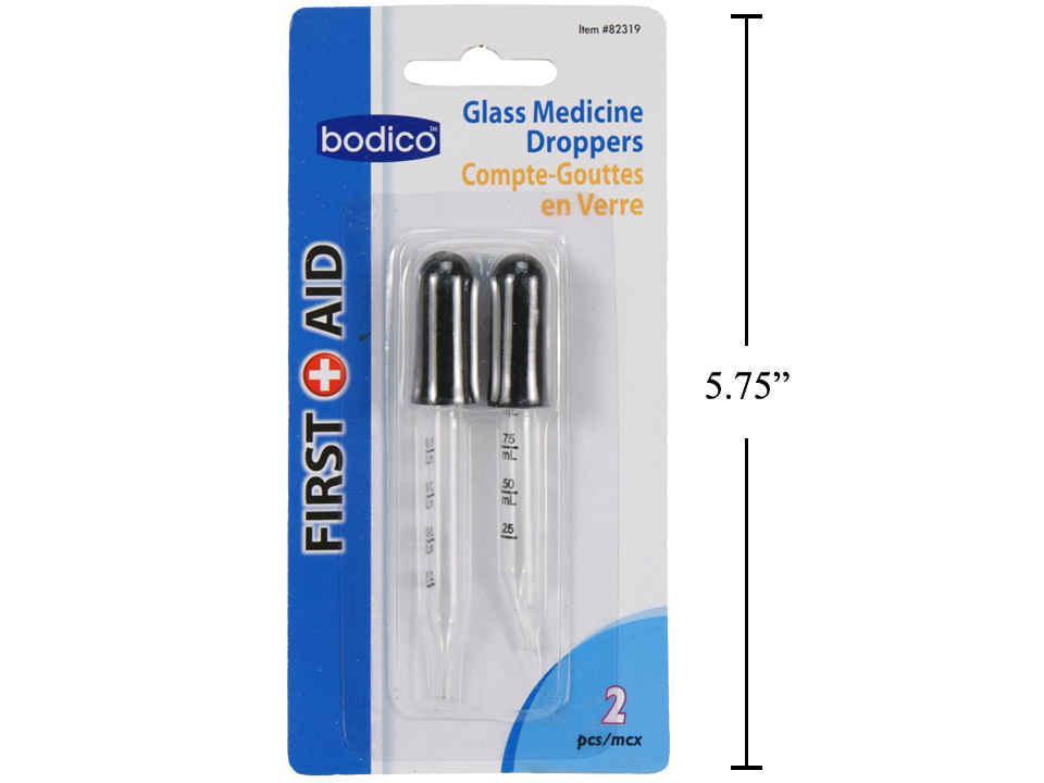 Bodico, 2-pc Glass Medicine Dropper Set, b/c