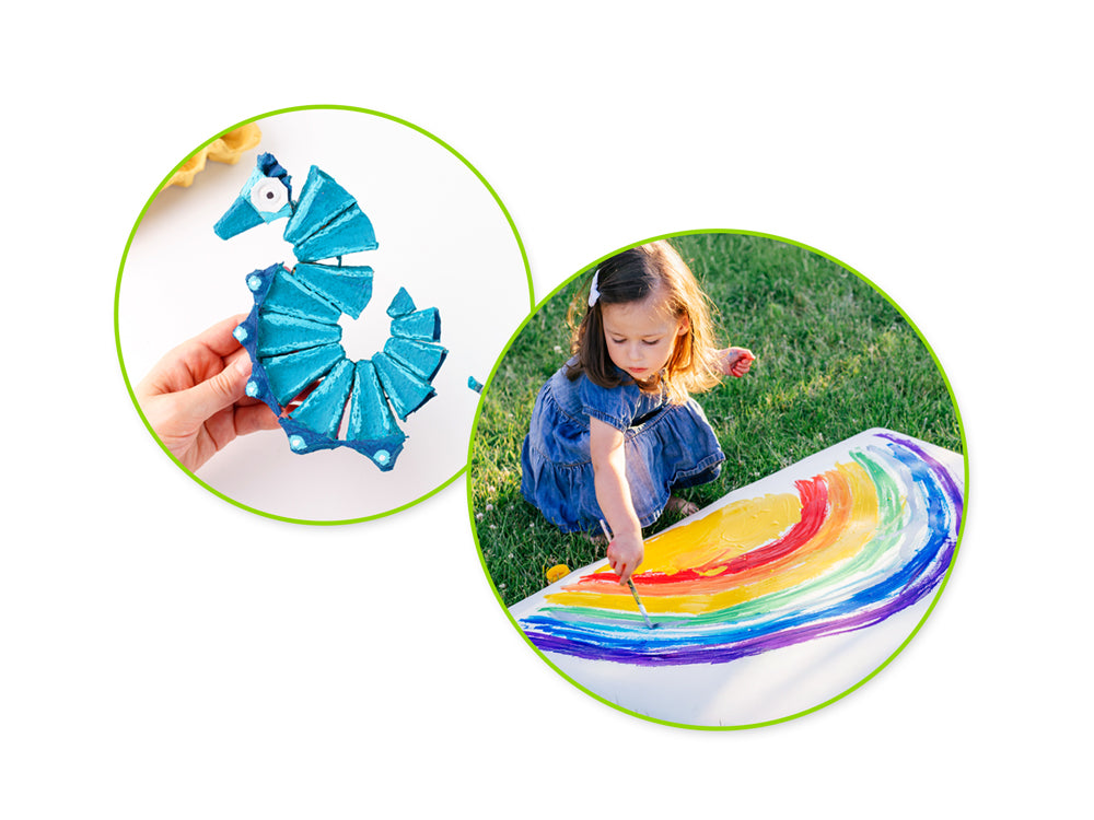 Krafty Kids Paint: 250ml Tempera (8.45oz) J) Neon Blue