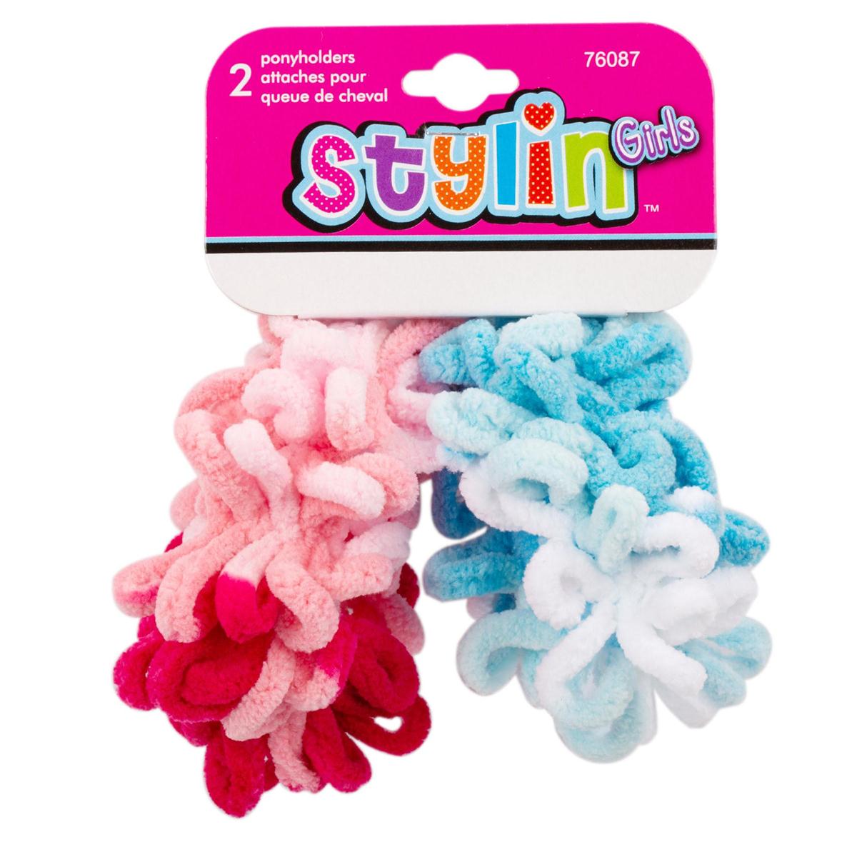 Stylin G, 2-pc Loopy Hair Ponyholders, hc
