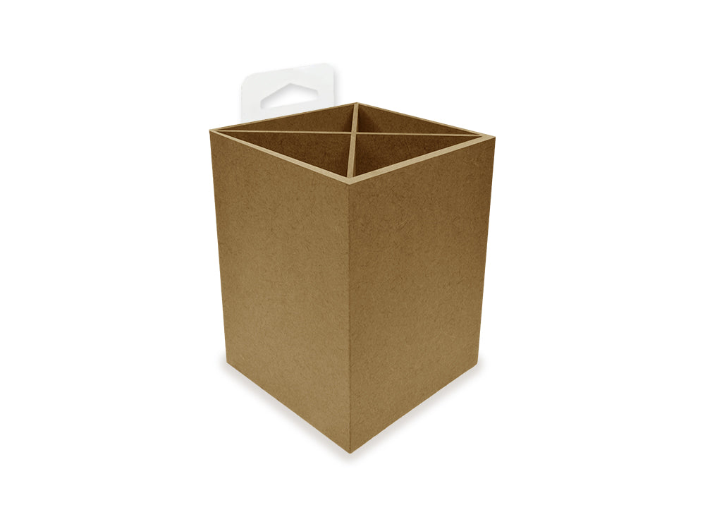 Wood Craft: Natural 3"x4" Desk Organizer 4-Comp MDF