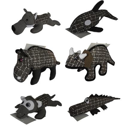 ANIMAL PET TOYS 6 DESIGNS-TAUP rhinoceros:30x13x14