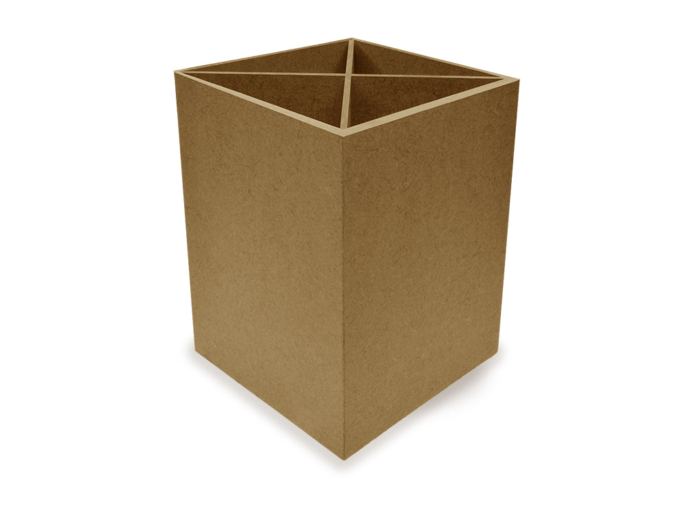 Wood Craft: Natural 3"x4" Desk Organizer 4-Comp MDF