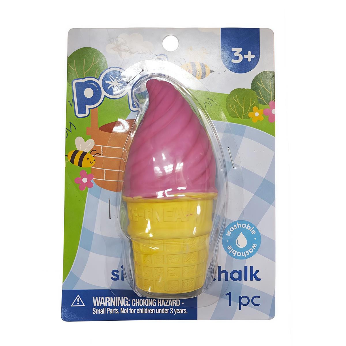 Sunny Dayz Ice Cream Cone Shaped Chalks 2.1x2.1x4.3 Blister Card