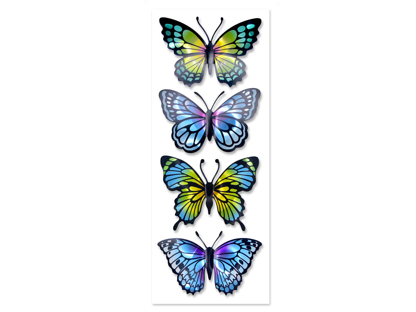 Paper Craft Sticker: 25.5cmx10cm 3D Butterflies A) Style 1