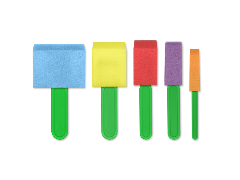 Krafty Kids: Lil' Artist Sponge Brush 5/pk 5/8"+1 1/8"+1.5"+2"+2.75"
