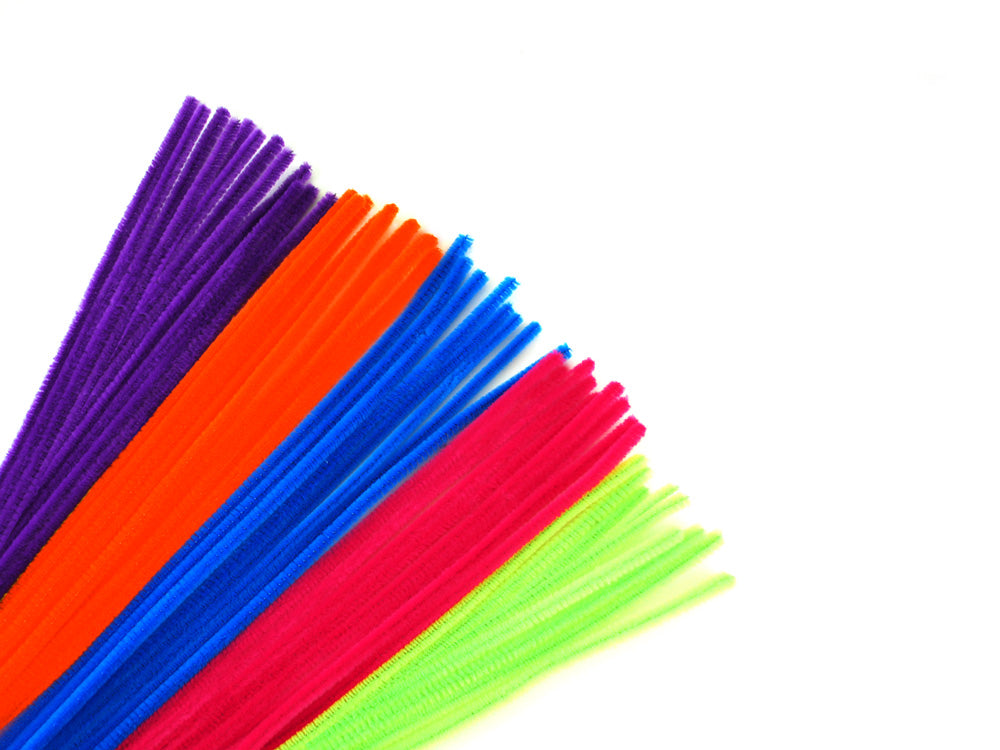 Chenille Stems: 6mmx30cm Standard Pipe Cleaners 40pc U) Glamour Mix