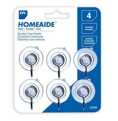 SUCTION CUP HOOKS - 6 SMALL