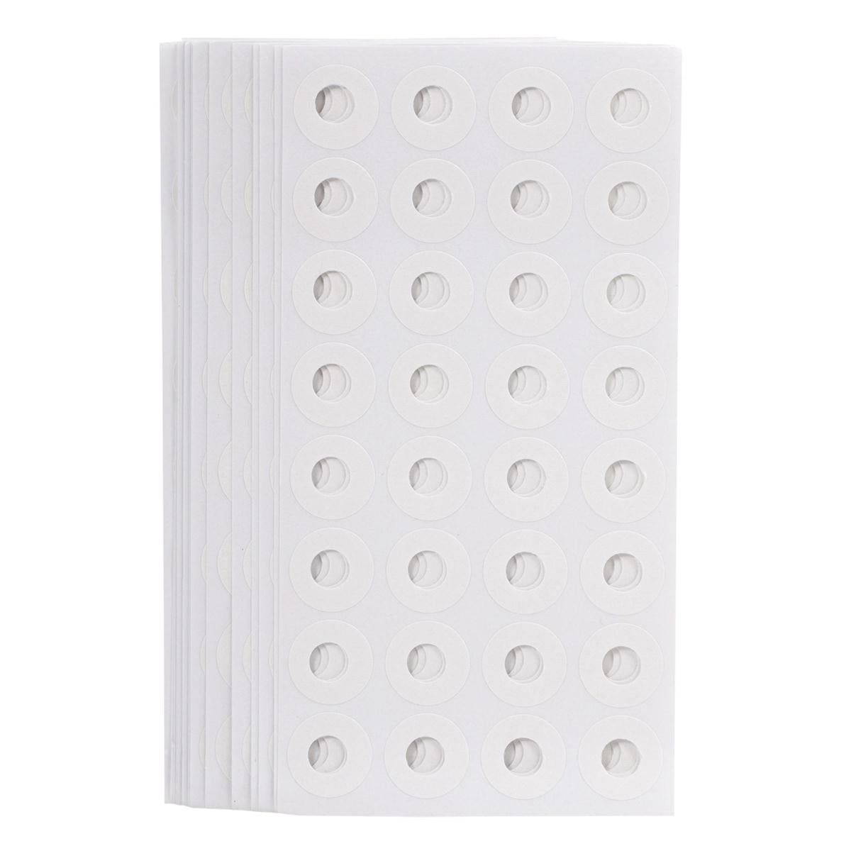 O.WKs. 1/4" Reinforcement Labels , 544-pc., White, clam pack