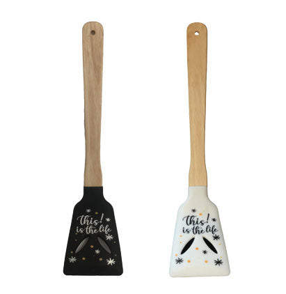 *SILICONE SLOTTED SPATULA-TITL -B/W