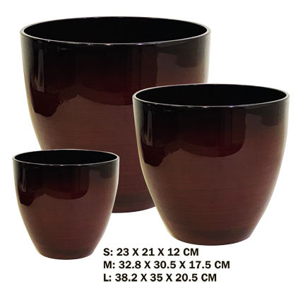 GLOSSY PLANTER-6PC SET-RED