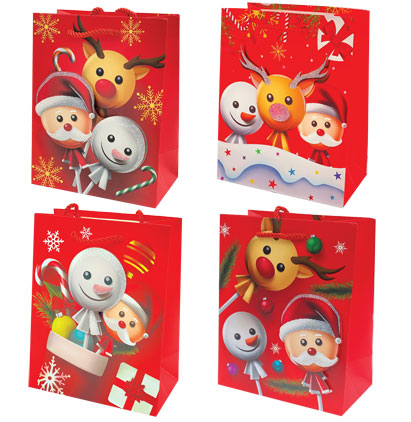 SMALL GIFT BAGS-4 ASST. CHRISTMAS NIGHT