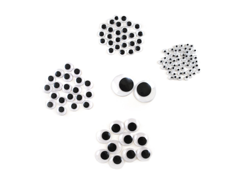Paste-On Googly Eyes: 5mm-25mm Asst x112 w/5-compartments