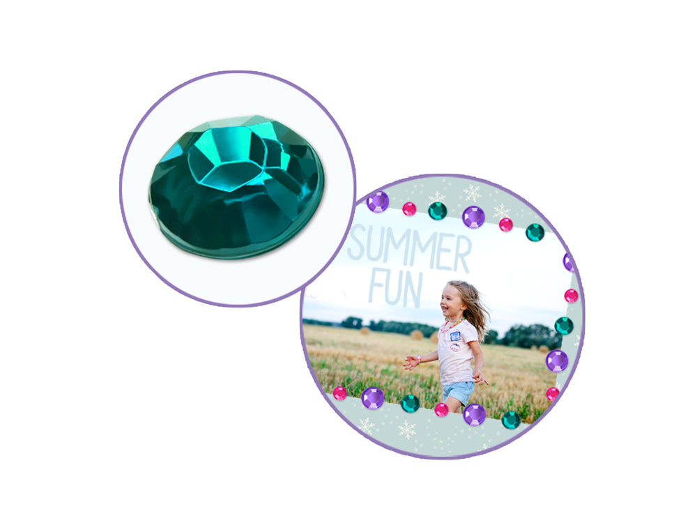 Paper Craft Embellishments: 6/8/10mm Gems x300 Peel-n-Stick B) Glam