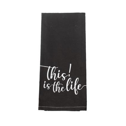 *TEA TOWEL-TITL-BLACK 18x28"