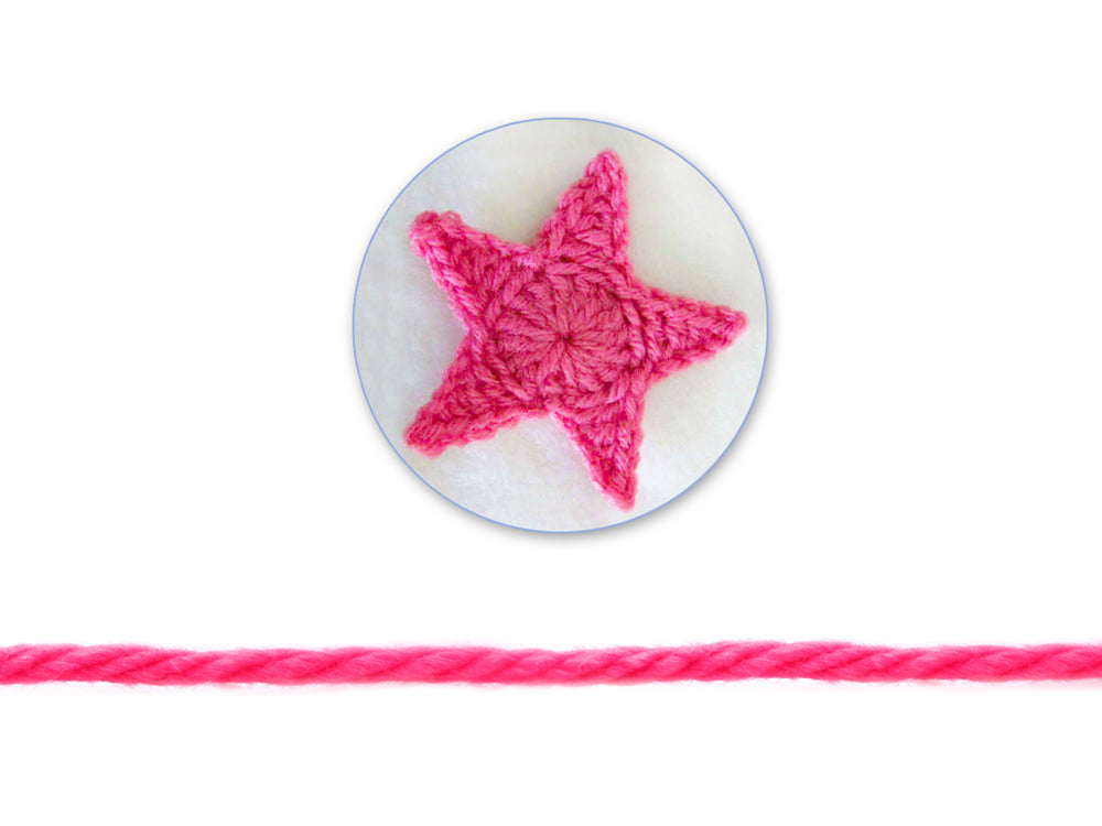 Needlecrafters: 50g Acrylic Yarn Standard Ball Dyed K) Hot Pink