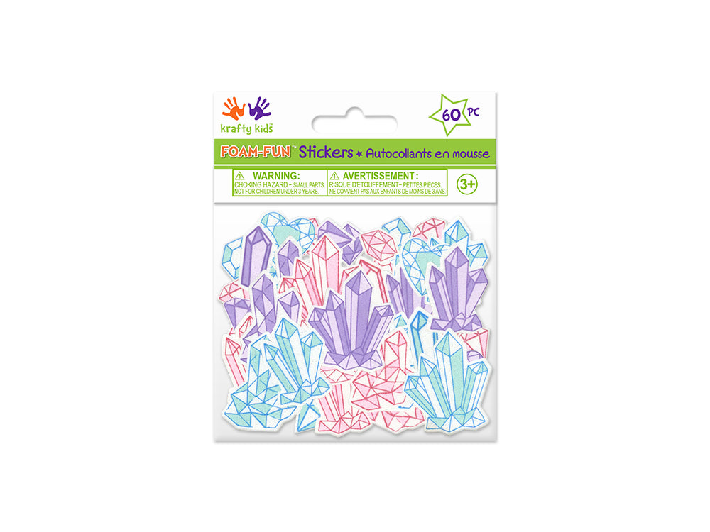 Krafty Kids: Foam-Fun 3D Stickers Themed F) Crystals & Gems (Copy)