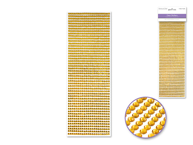 Paper Craft Sticker: 4mm Gem Lines 1029pc Value-Pack A) Gold