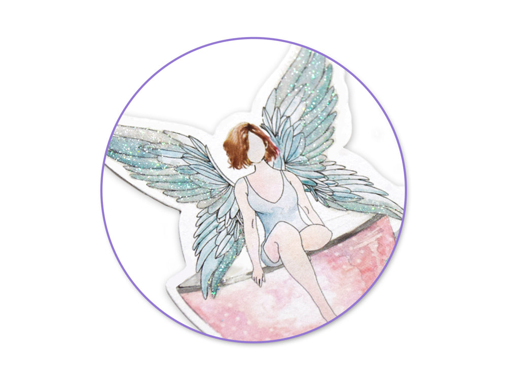 Paper Craft Embellishment: Glitter Die Cuts 250gsm E) Fairy Sparkle