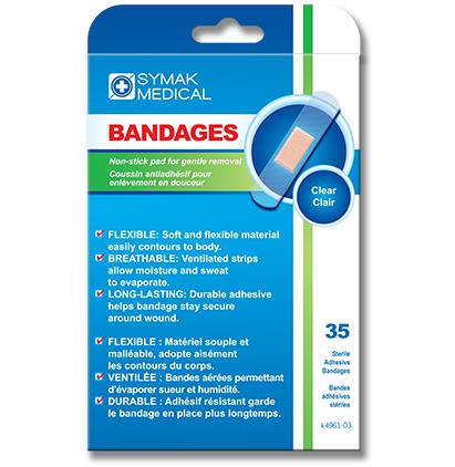 BANDAGES - CLEAR, 35PCS STANDARD