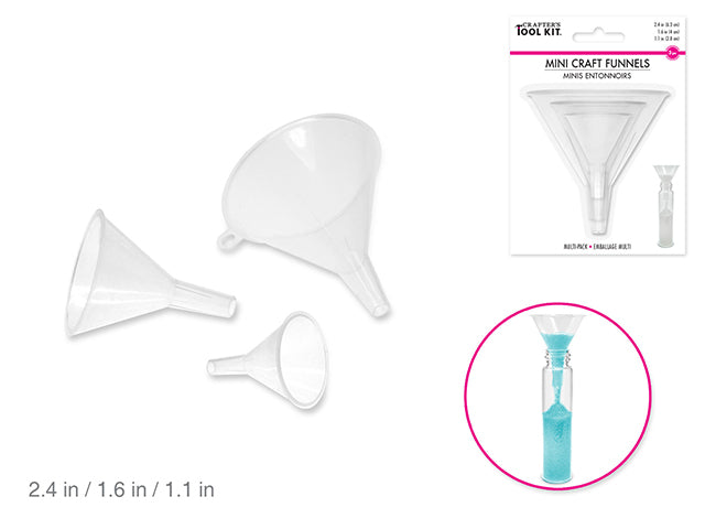 Crafter's Toolkit: Mini Craft Funnels 3/pk Asst Sizes