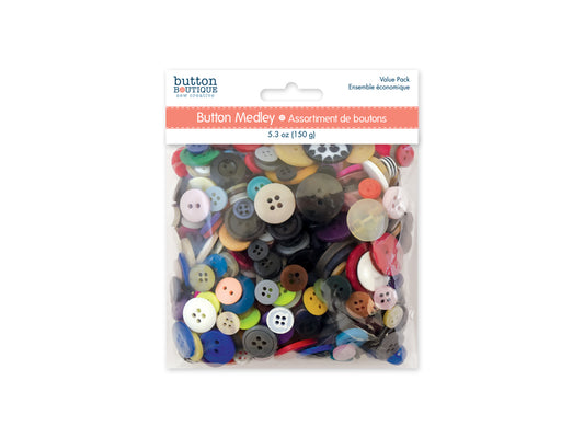 Button Embellishment: 150g Buttons Mega-Pack Medley