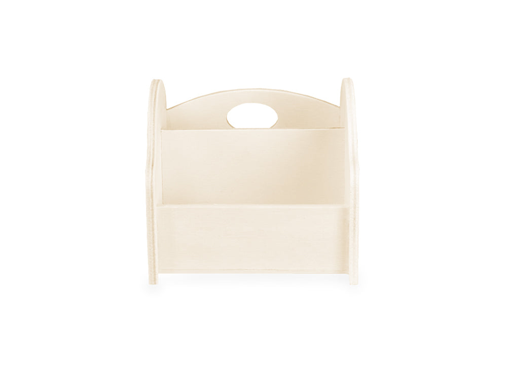 Wood Craft: 4.1"x3.9"x3.7" Desk Caddy 2-Comp