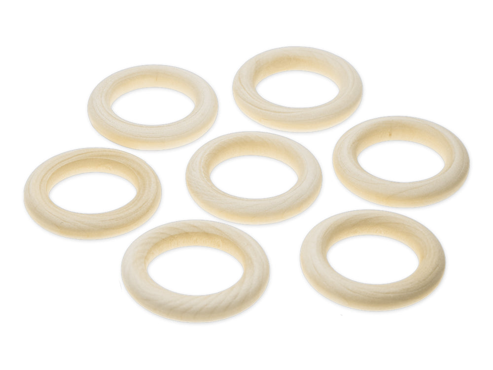 Craftwood: 45mm Craft Rings x7 Natural