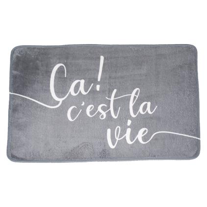 CCLV-MICROFIBRE BATH MAT-CHARCOAL 20X30"