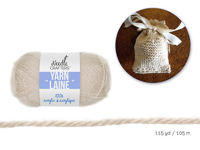 Needlecrafters: 50g Acrylic Yarn Standard Ball Dyed M) Ivory