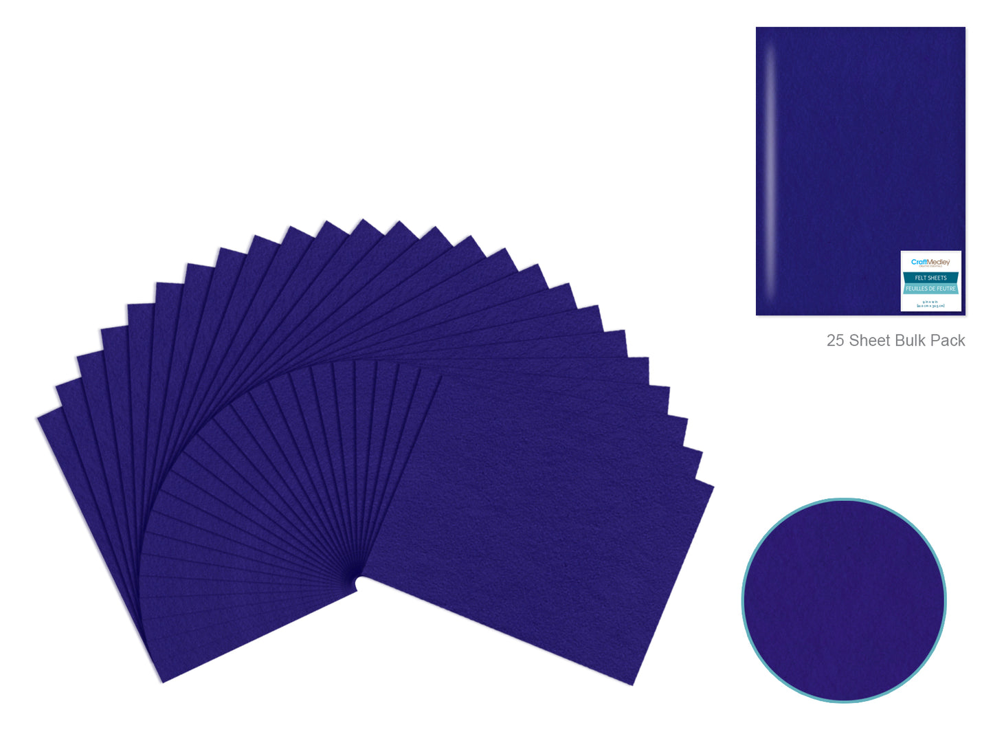 Felt Sheets: One 9"x12" Premium Bar-Coded Q) Royal Blue