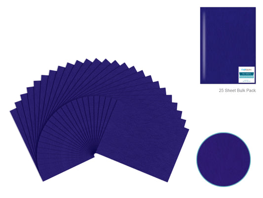 Felt Sheets: One 9"x12" Premium Bar-Coded Q) Royal Blue