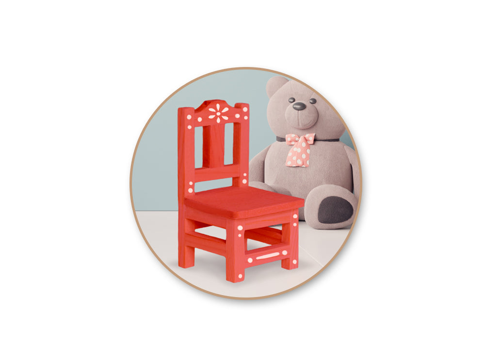 Wood Craft: 5.3x5.3x9.5cm DIY Mini Dining Chair