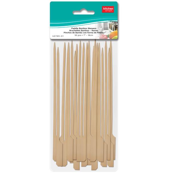 PADDLE BAMBOO SKEWERS - 7" 50PCS