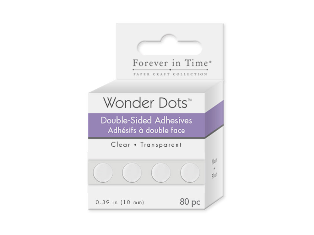 Wonder Dots: 10mm Round Double-Sided Clear Super-Tack 80pc Flat